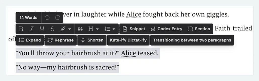 Text replacements